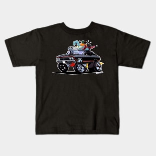 JUST IDLIN 68 Chevelle Black Kids T-Shirt